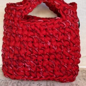 Samttascherl Modell Pötschen karminrot/pink